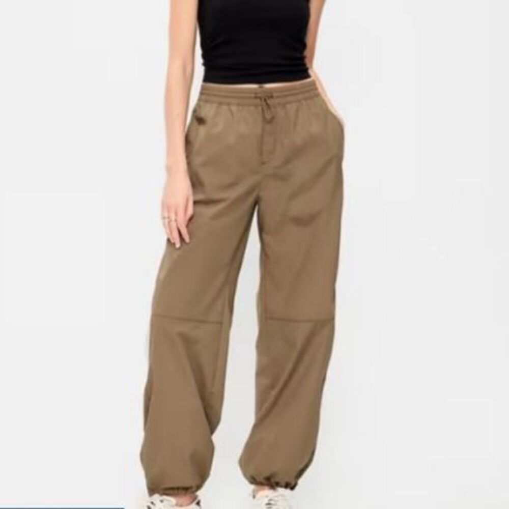 NWT Old Navy Parachute Pants Kombu Small Petite Lightweight Pull On Jogger
